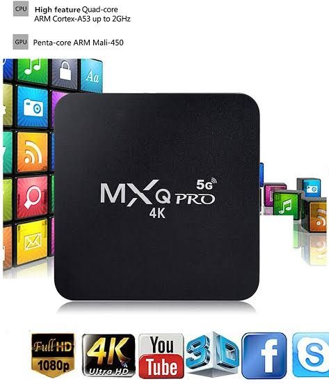 MXQ Pro 5G 4K 4GB RAM + 64GB ROM Android TV Box - Transform Your TV into a Smart Hub - Ideal for 4K Streaming and App Access - Stay Entertained. 