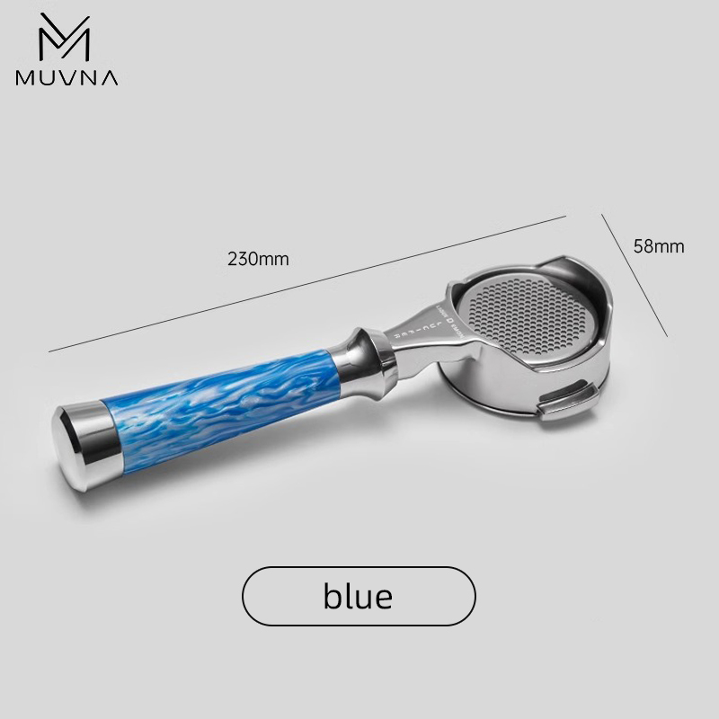 MUVNA Espresso Bottomless Portafilter 2 Ears 58MM Coffee Products Stainless Steel With E61, ECM, Rocket, Sanremo, Faema. 