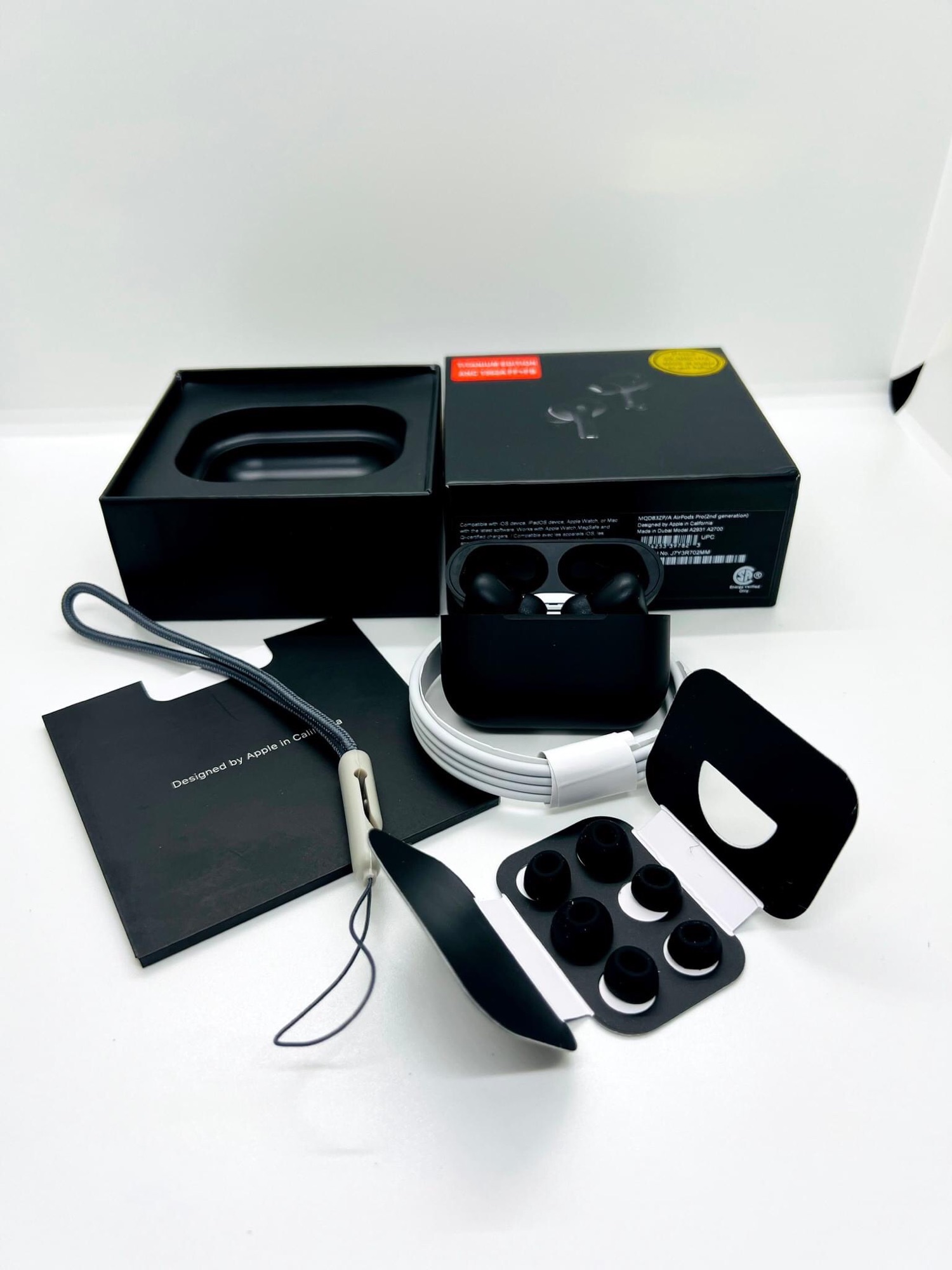 AirPods Pro 2nd Generation 100% ANC Titanium Edition Black Color Made in Dubai. 
