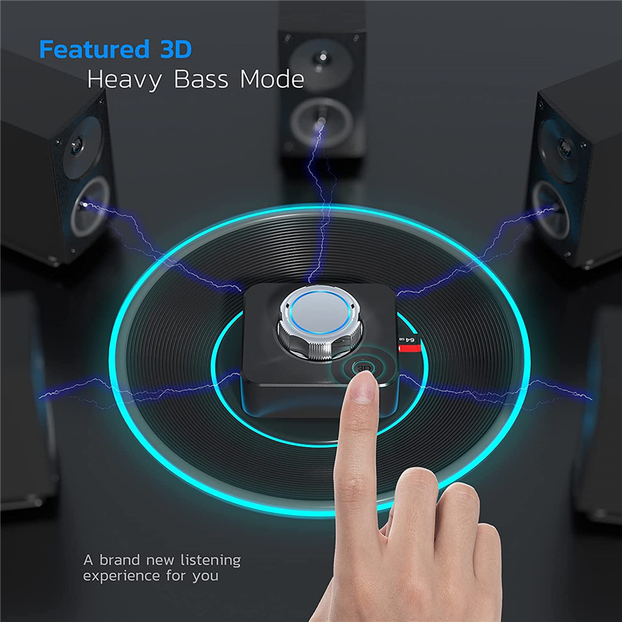 Bluetooth 5.0 Receiver 3D Stereo TF Card RCA 3.5mm AUX Jack Wireless Adapter For Speaker Amplifier Car Audio Transmitter Auto ON. 