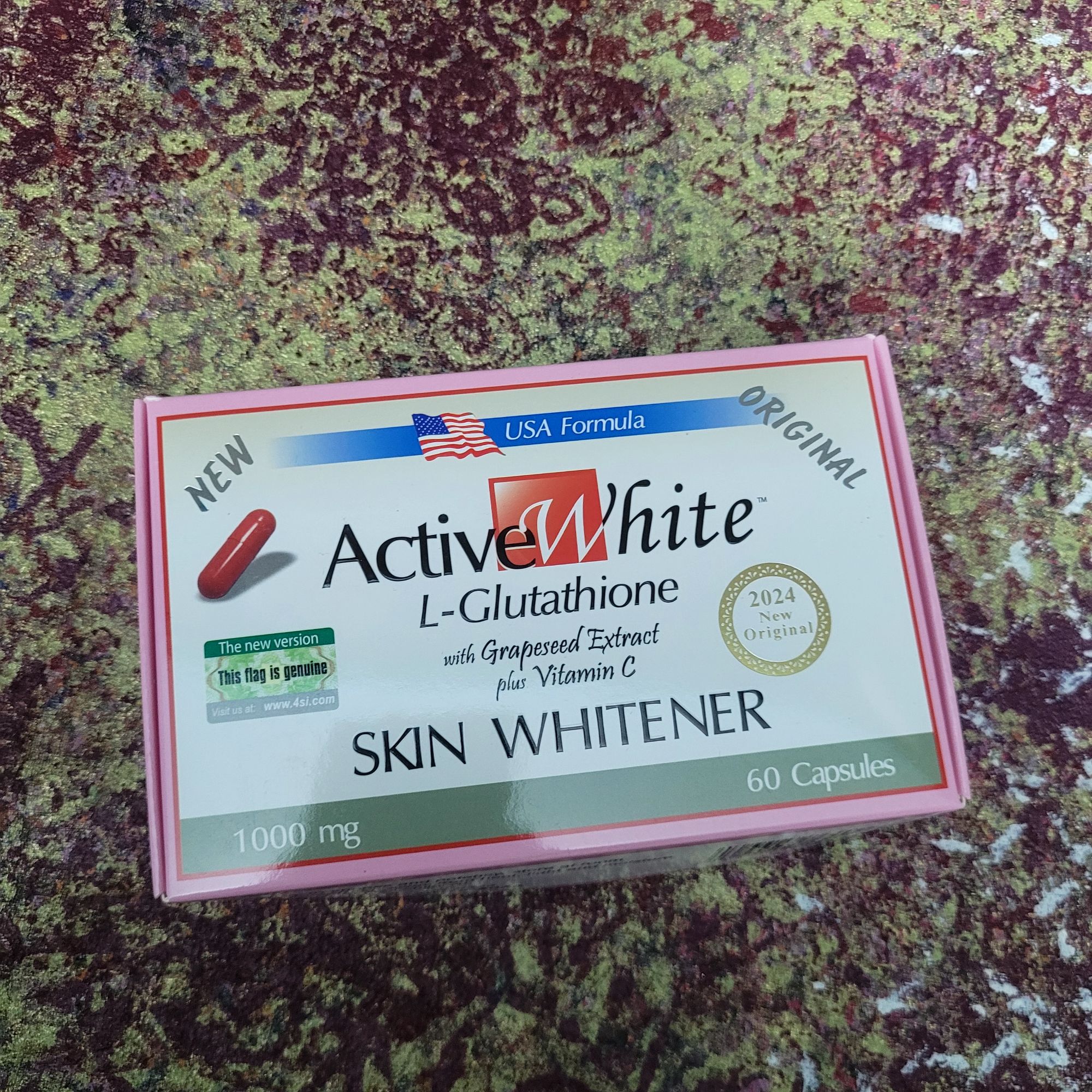 Active White L-Glutathione Skin Whitener (1,000 mg) – 60 pcs