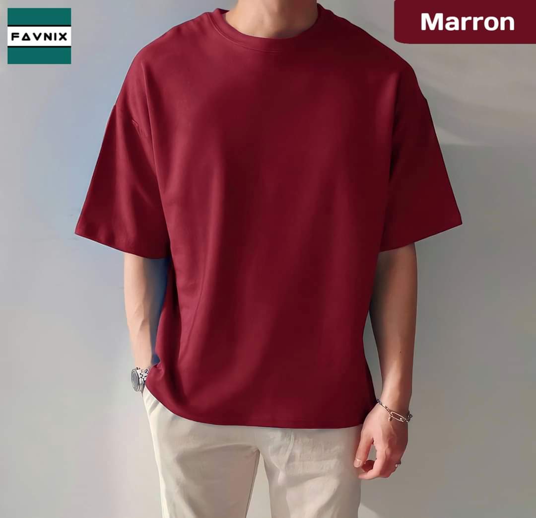 Solid Black Cotton  Drop Shoulder T-Shirt For Men/ Woman - T Shirt For Man - T Shirt. 