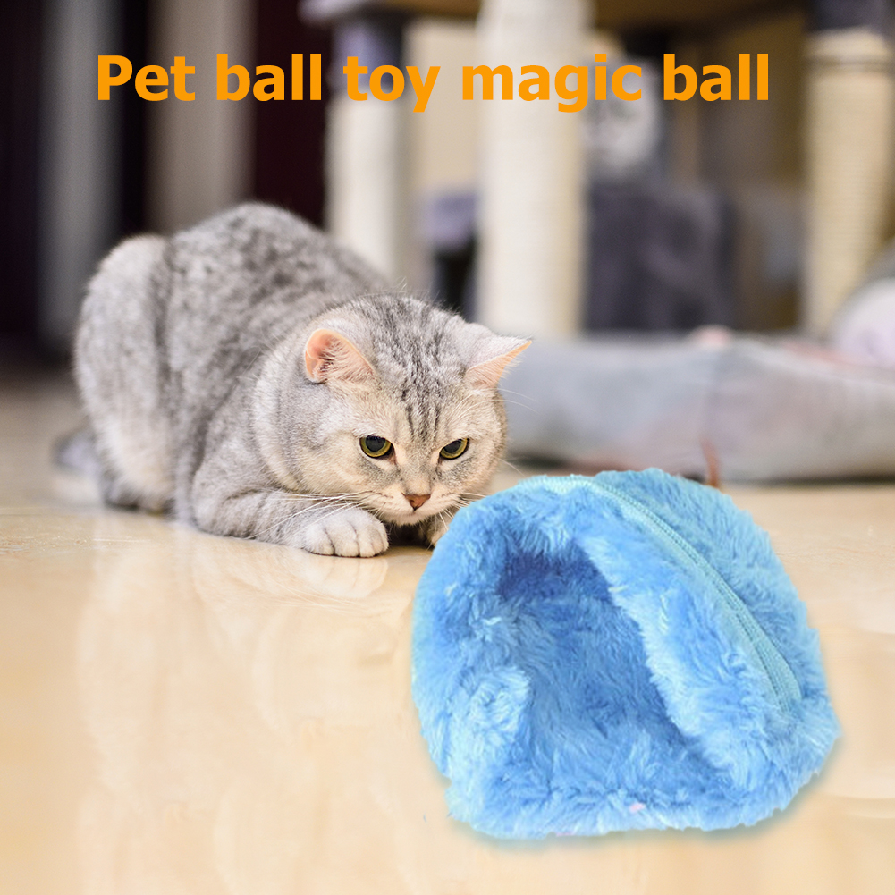 Magic Roller Ball Activation Automatic Ball Dog Cat Interactive Funny Chew Plush Electric Rolling Ball Pet Dog Cat Toy. 