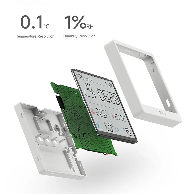 New DUKA TH3 Electronic Temperature Humidity Sensor Wifi Smart Electric Digital Hygrometer Thermometer Clocks Weather Station. 