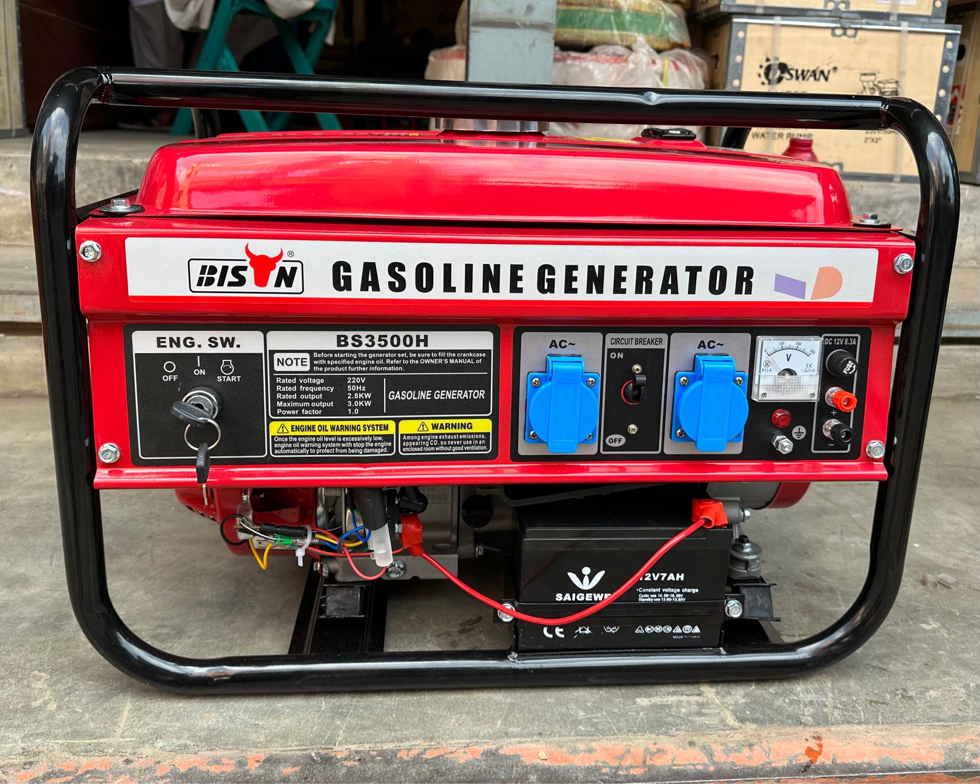 Generator 3.2 KW BISON 3500 Model  | BISON Gasoline Portable Generator. 