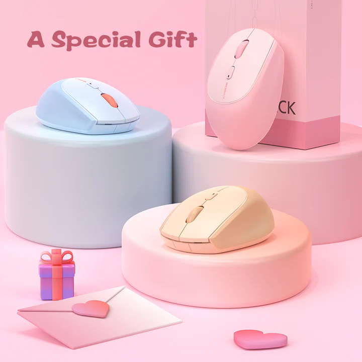 Micropack MS-201W 2.4G Bluetooth Dual Mode Soft Silicone Computer and Laptop Wireless Mouse