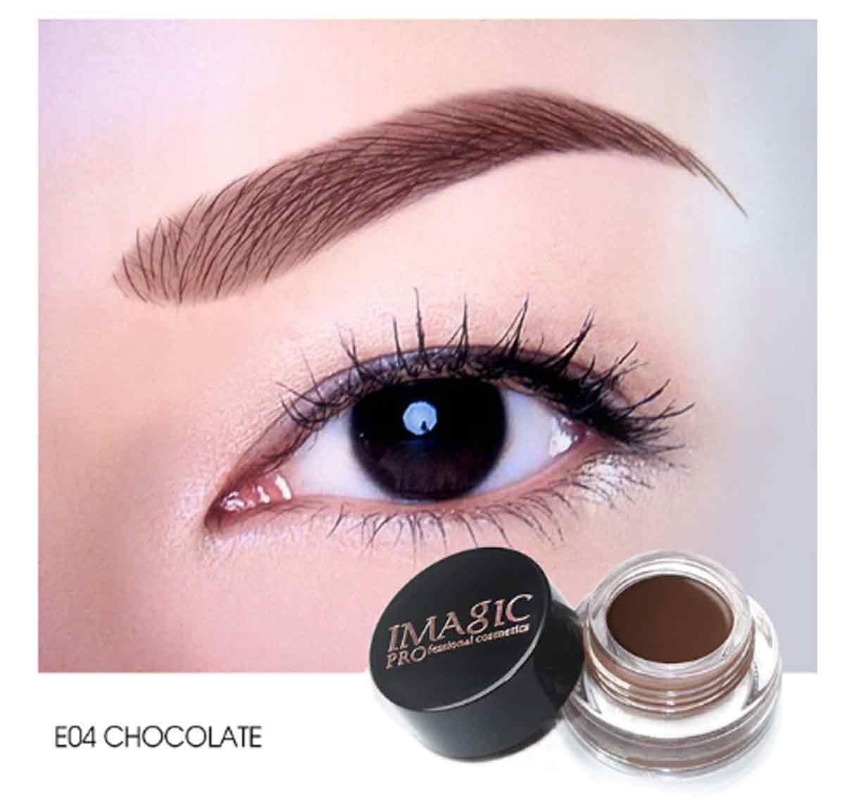 IMAGIC Professional Eyebrow Cream Gel Pomade Shade- #E01 Soft Auburn, #E02 Soft Brown, #E03 Medium Brown,#E04 Chocolate, #E05 Dark Brown, #E06 Ebony. 