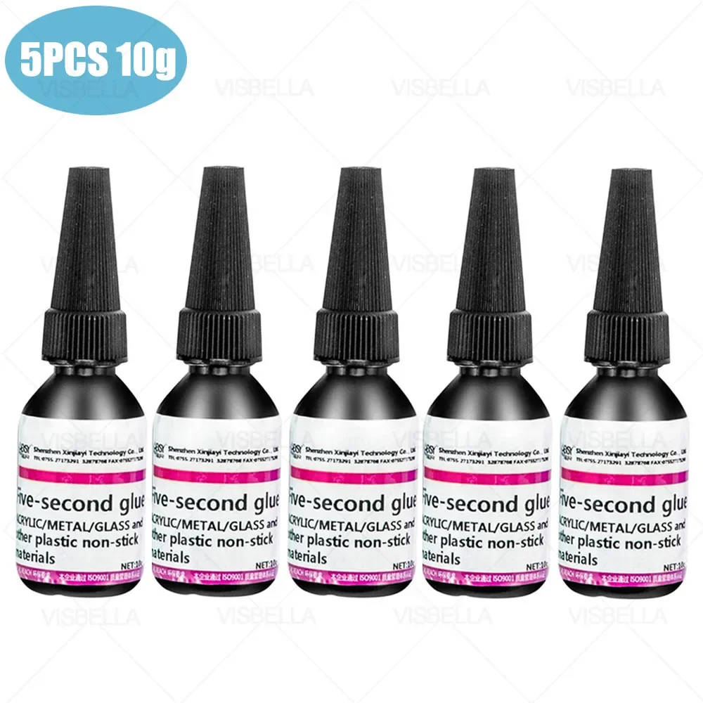 UV Light Glue Super Glue 5 Seconds Fix Adhesives Sealer UV Curing Adhesive Bonding & Welding Glue Kit for Glass Metal. 