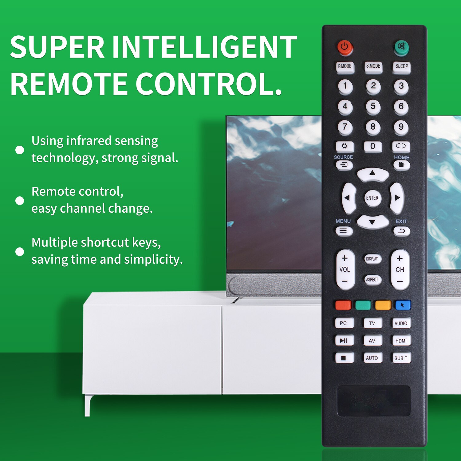 Universal Remote Control RM-2223 For Wansa ,Nikai ,Dnasat TV BOX. 
