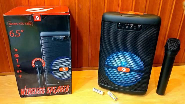 KTS-1330 6.5” Bluetooth Speaker with wireless microphone best sound quality