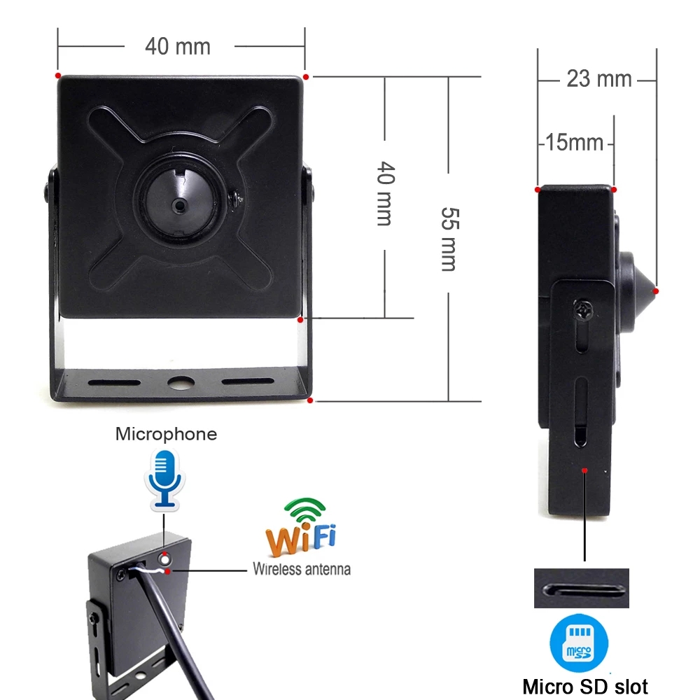 5MP 1080P Mini WiFi Camera Security Protection Home Wireless Surveillance Small IPCAM Audio Camhipro Wi-Fi Cam Onvif. 