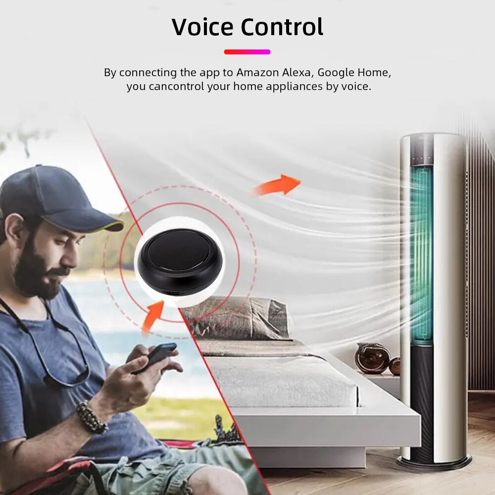 Smart Wifi IR Universal Remote Control With Tuya Smart Life APP Voice Control Infrared Remote Controller For Alexa Google Home. 