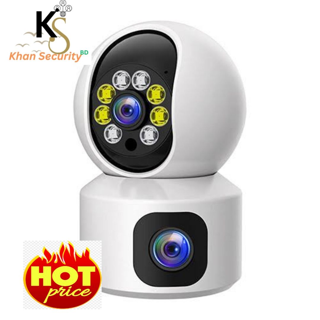 V380 4MP WIFI IP Camera Dual-Lens Dual Screen PTZ Camera 1080P HD Wireless 355 Degree Auto Tracking Ai Human Detect. 