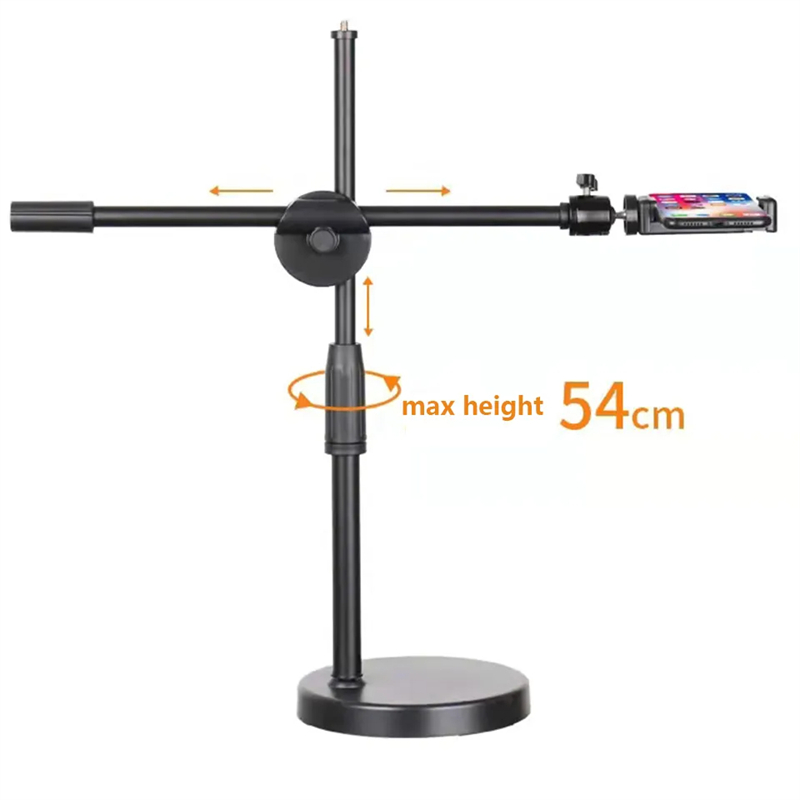Desktop Mobile Phone Photography Holder Tripod with LED Light Table Tabletop Shooting Stand Tripods for Nail Art Photography. 