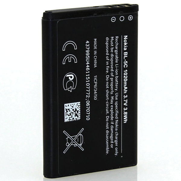 Original Nokia BL-5C phone battery for Nokia C2-01 C2-02 C2-03 C2-06 X2-01 5130 6230i N72 N70 5130 2610 6267 7610 E50 3208C. 
