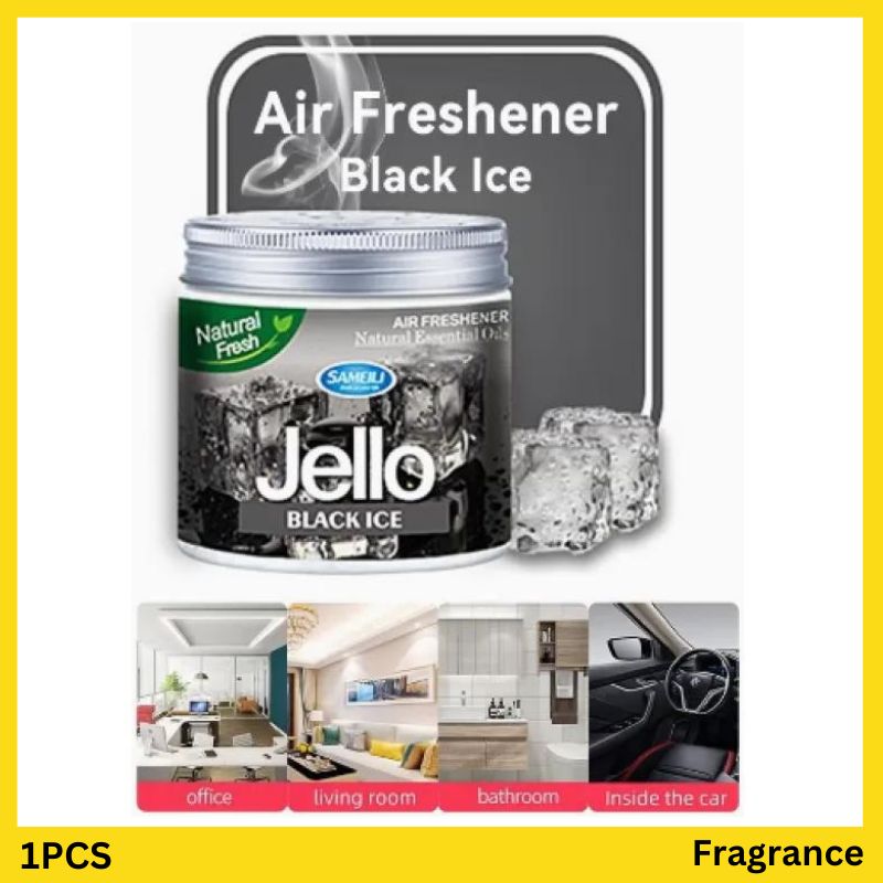 Jello Air Freshener Black Ice Flavor 200g Gel-based freshener. 