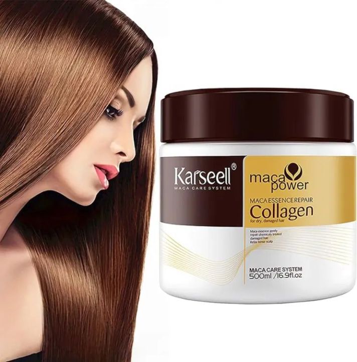 Karseell Collagen Hair Treatment Deep Repair Conditioning Argan Oil Hair Mask Essence for Dry & Damaged Hair