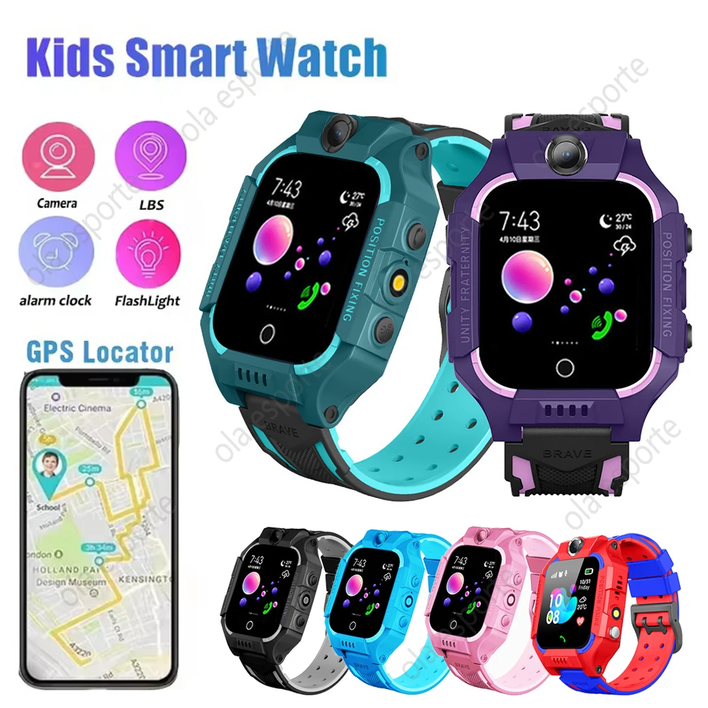 2025 New 2G Kids Smart Watch Sim Card Call HD Camera Location SOS IP68 Waterproof LED Flashlight Smart Watch Boys Girls