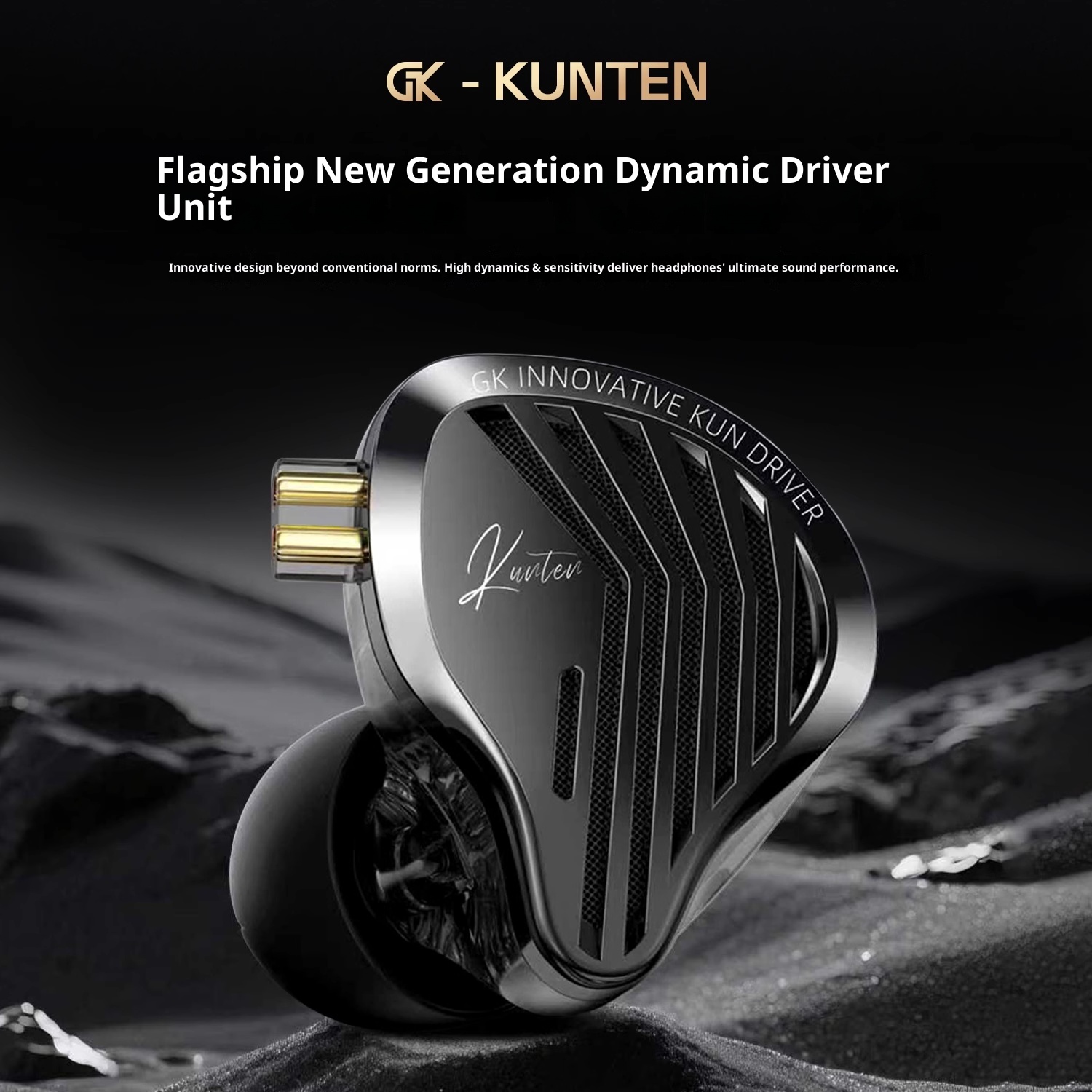 GK KUNTEN Dynamic Driver Hi-Fi Bass IEM Earphones description image