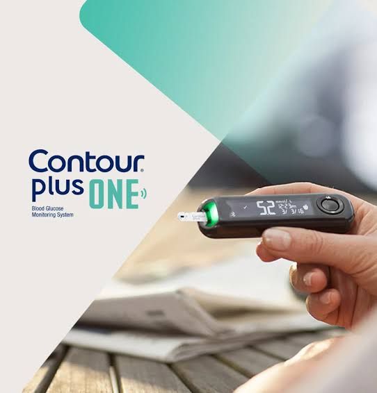 Contour Plus One Bluetooth-Enabled Glucose Meter with Smart Light Feature and 25 Pcs Strip Bundle Offer by TRONZZ. 