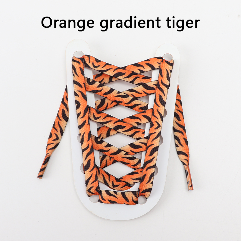 Animal Pattern Shoelaces Flat AF1/AJ Sneakers Shoe laces Tiger/Snake/Leopard Print Shoelace 120/140/160CM Shoes Strings 1Pair. 