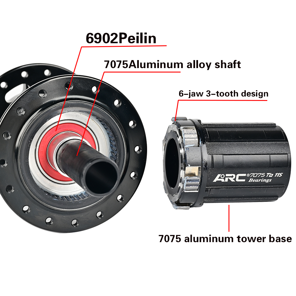 ARC MT009 BOOST Bicycle Hubs MTB BIKE HUB 6 pawls 3 tooth 114 clicks Sealed Bearing 32 Hole For HG 8 9 10 11 MS XD 12S. 