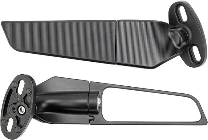 shenao rear mirror Looking Glass Motorcycle Rearview Mirrors Wind Wing Adjustable Rotating Side Mirror Winglet Compatible. 