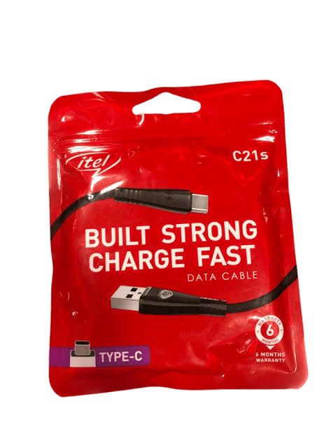 Itel C21S Type C 2.1A Fast Charging Cable - High Speed Data cable - Strong Built Quality. 