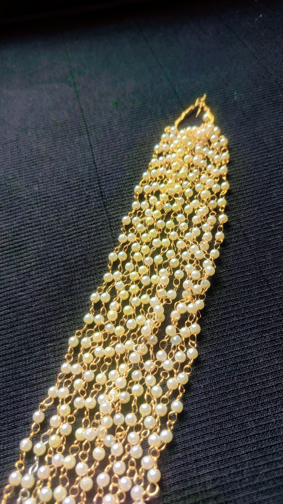 12-Piece Golden Pearl Chain for Jewelry Making Accessories. 