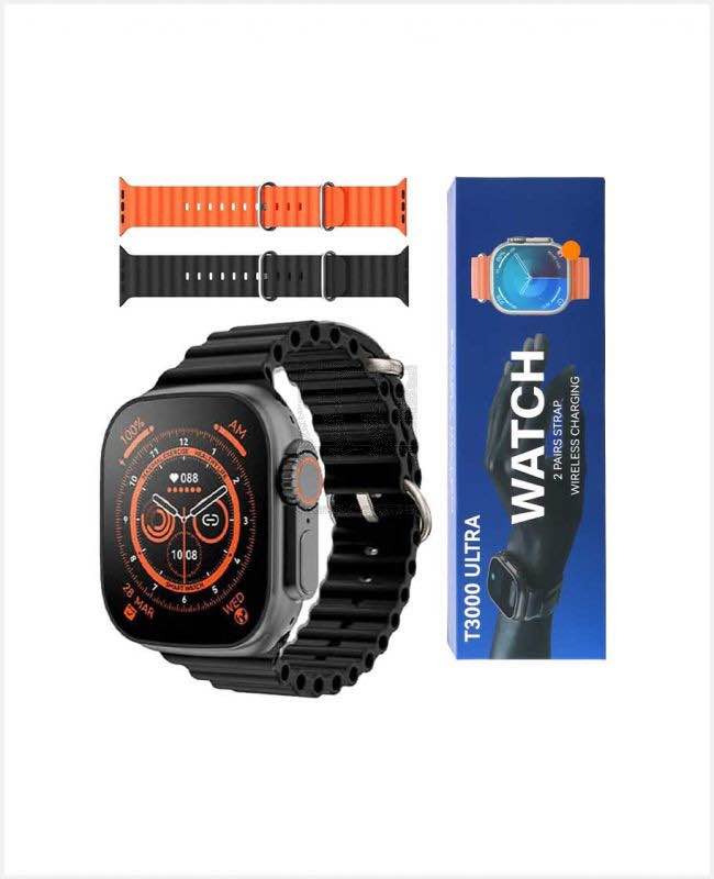 T3000 Ultra Smartwatch With 2 Pairs Straps. 