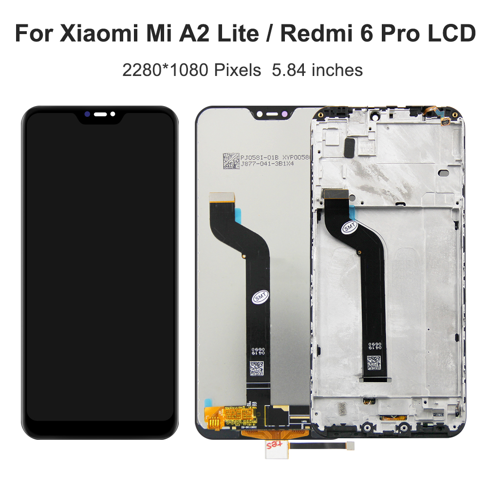 5.84''For Xiaomi Mi A2 Lite For Ori Redmi 6 Pro M1805D1SG LCD Display Touch Screen Digitizer Assembly Replacement. 