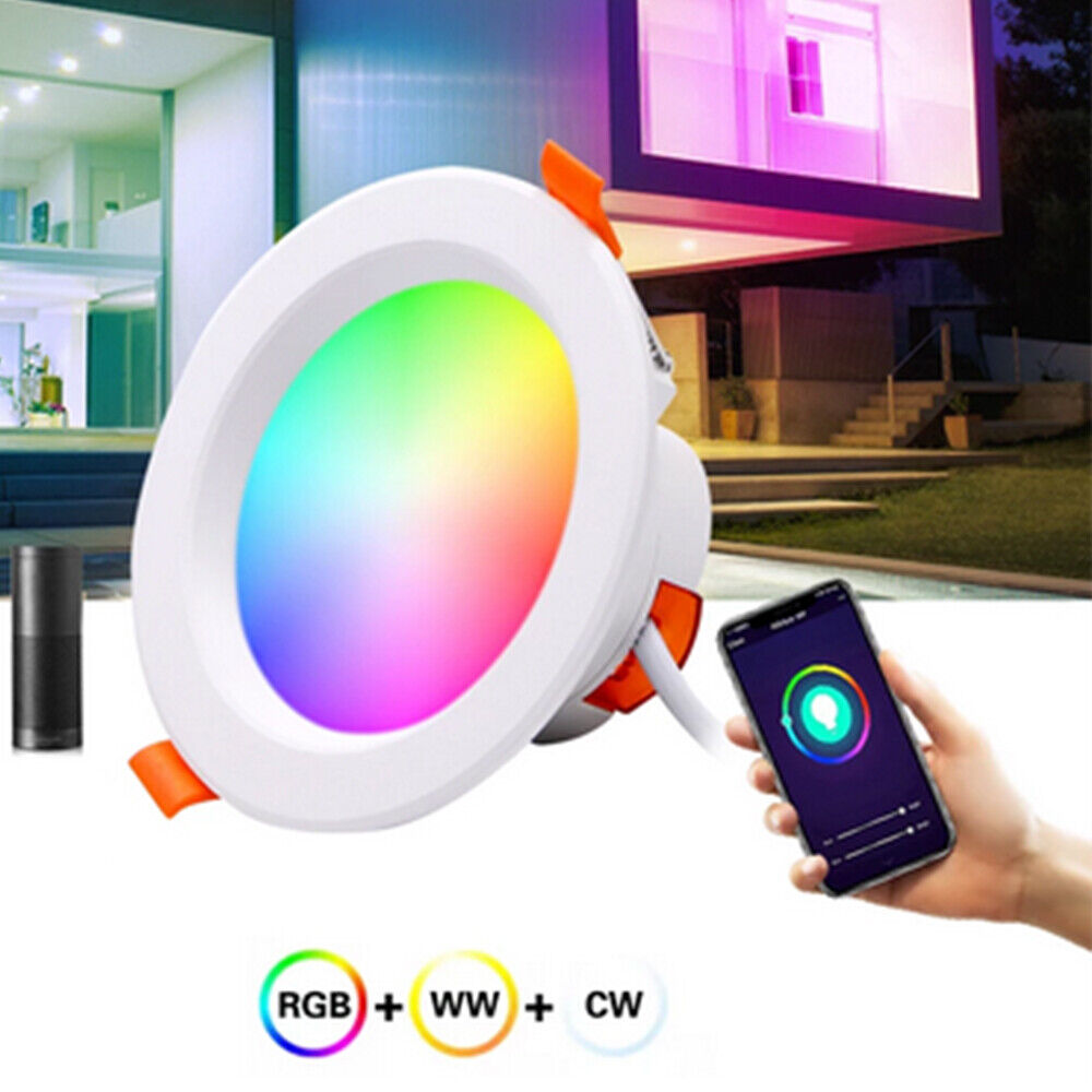 RGB CCT TuYa Led Downlight AC85-265V 10W APP Smart Ceiling Light Recessed Down Light Round Panel Light Dining Room LED Spotlight. 