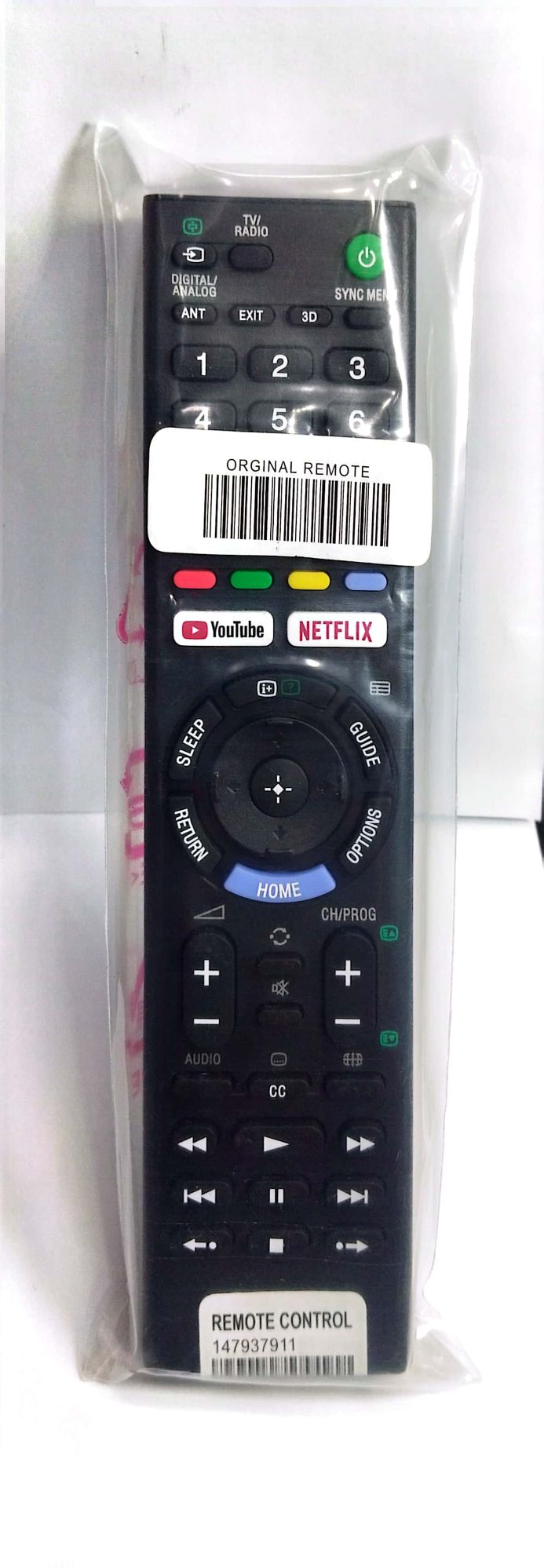 Sony Smart LED TV Remote Control without voice control
1 pis