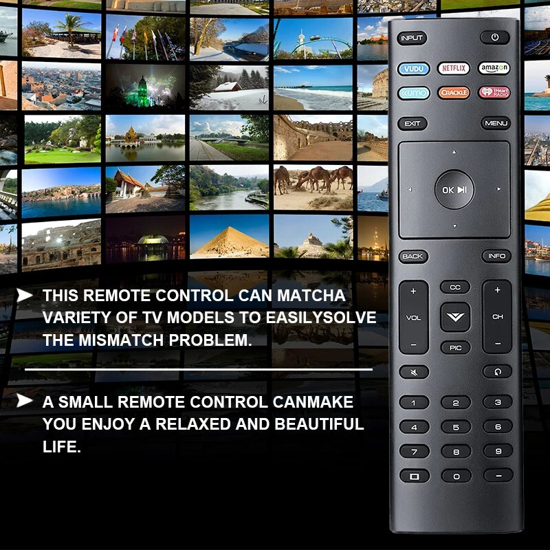 Universal Remote Control, XRT136 for VIZIO All LED LCD HD 4K UHD HDR Smart TVs. 