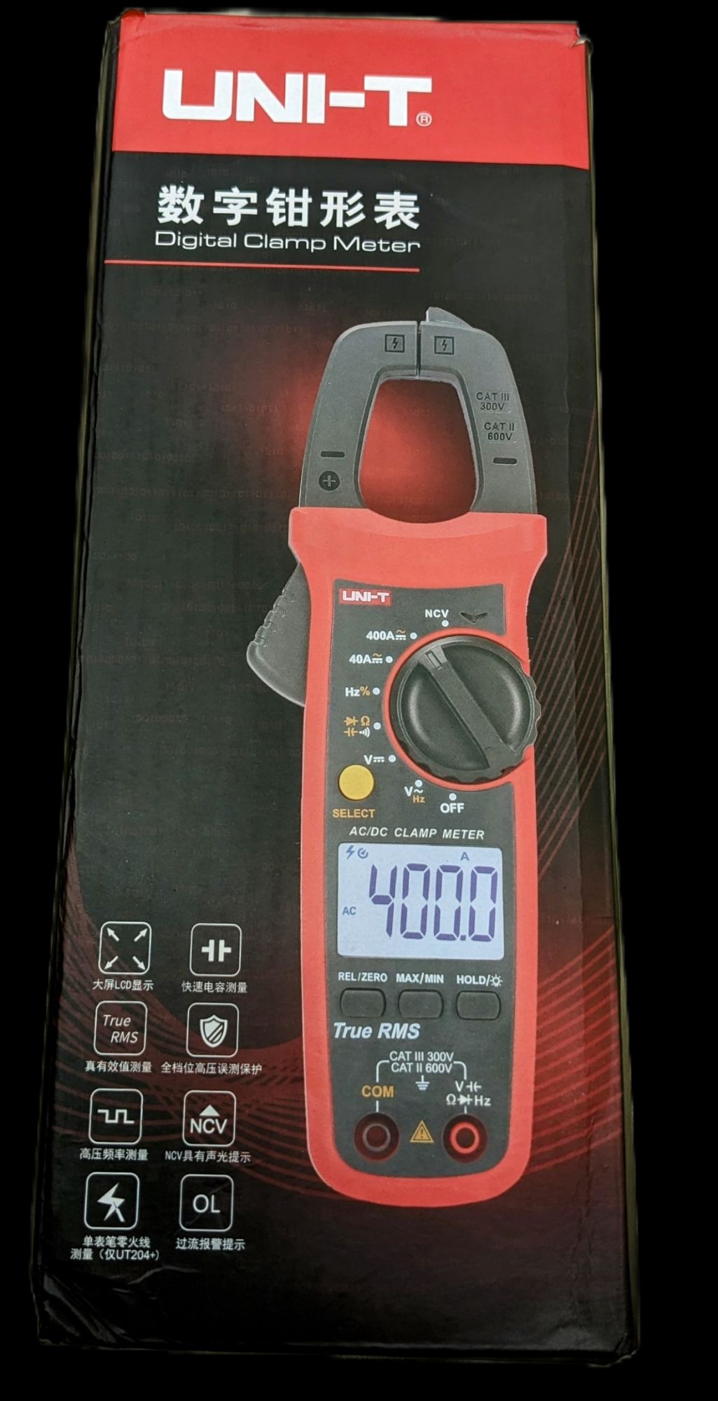 Ut204 UNI-T UT204+ Digital Clamp Meter AC/DC Current Tester (600A) True RMS ...