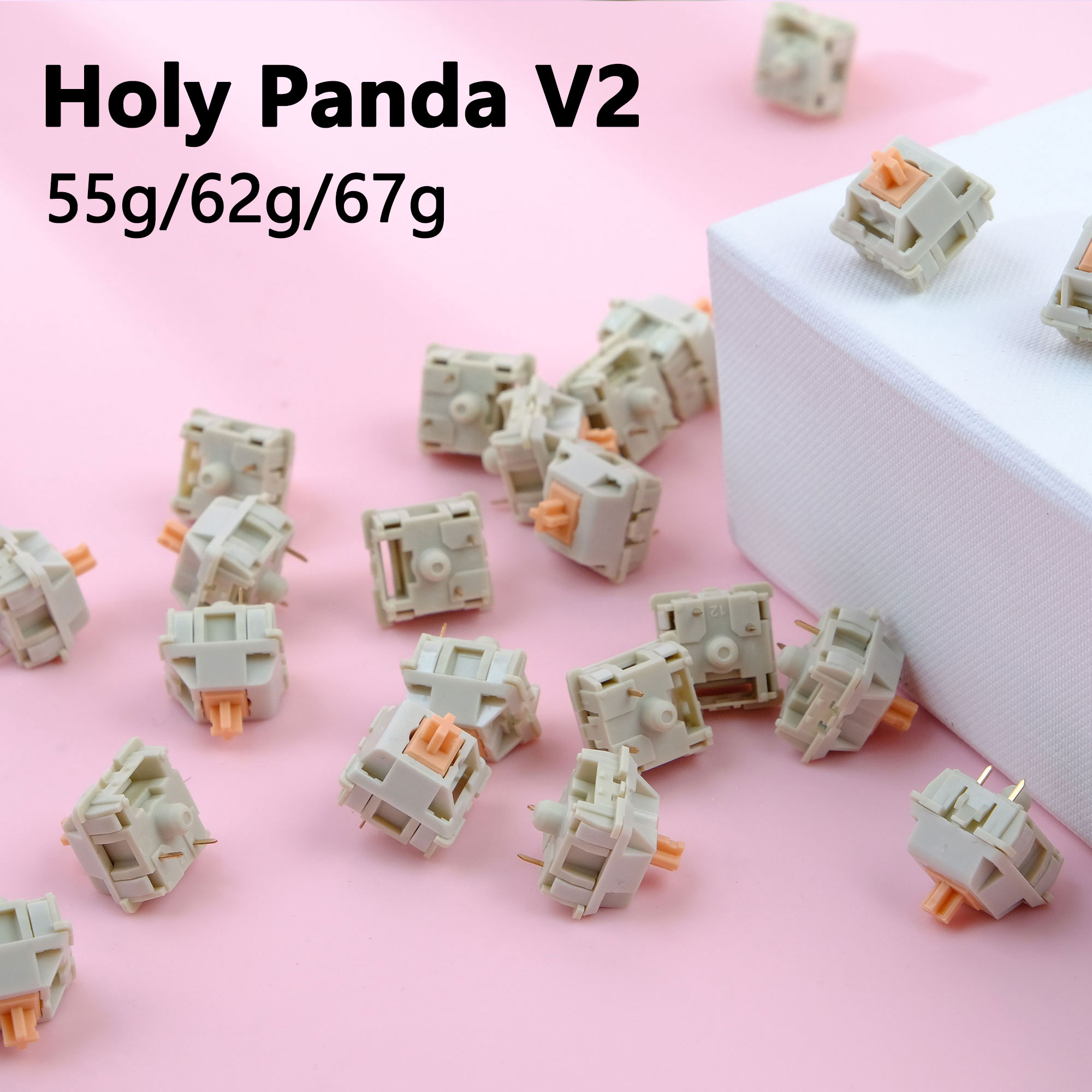 Holy Panda V2 Tactile Switch 55g 62g 67g POM Switche Mechanical Keyboard Custom DIY 3Pins Switches Hot-Swap GKM67 TM680 Anne Pro. 