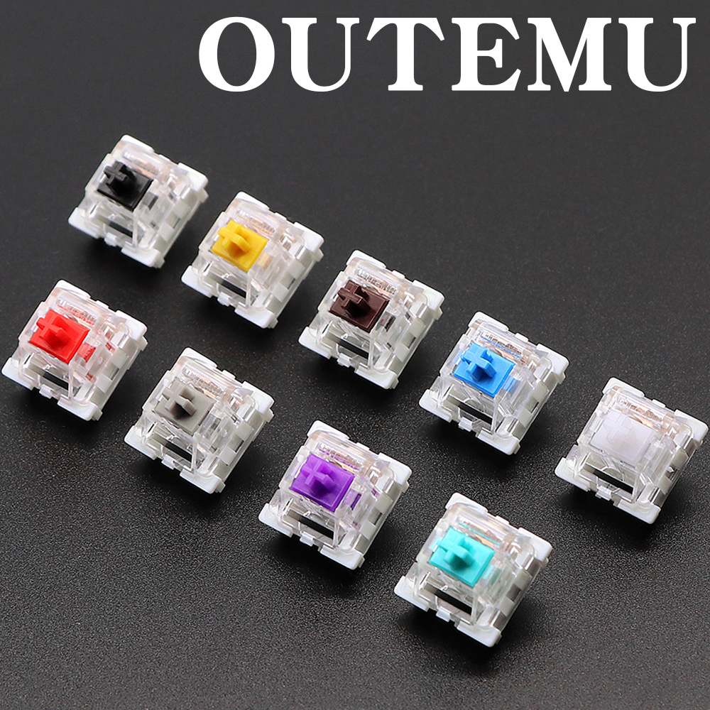 Outemu Switch for Keyboard 3Pin Linear Tactile Clicky Silent Switches for Mechanical Keyboards Gray White Red Blue Gaming Switch. 