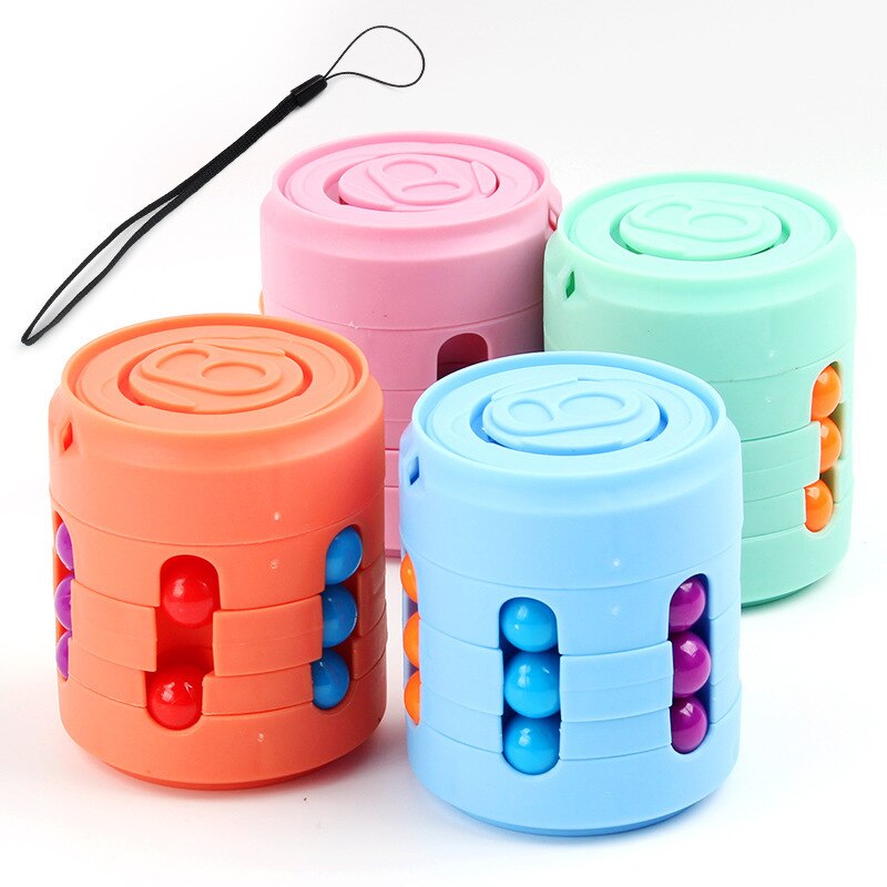 Multiple Functions Fidget Spinner Magic Colorful Beans Finger Spinning Relieves Stress Decompression Tool For Children And Adult. 