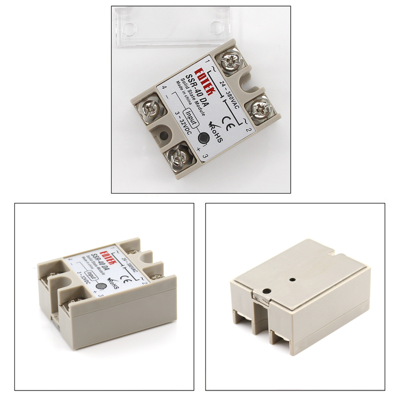 Solid State Relay SSR-10DA SSR-25DA SSR-40DA DC To AC SSR 10A 25A 40A Module Relay for PID Temperature Control High Quality. 
