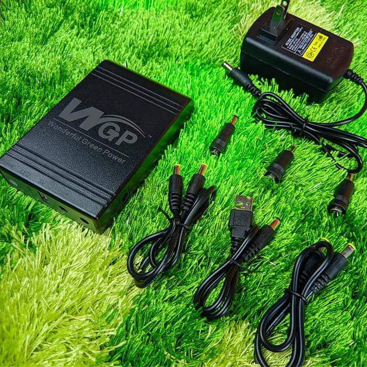 Mini UPS for Wifi Router, Onu, CCTV & Mobile Power bank. 5v, 9v, 12v, 12v Volt. with 12V 2ampr CCD adapter free