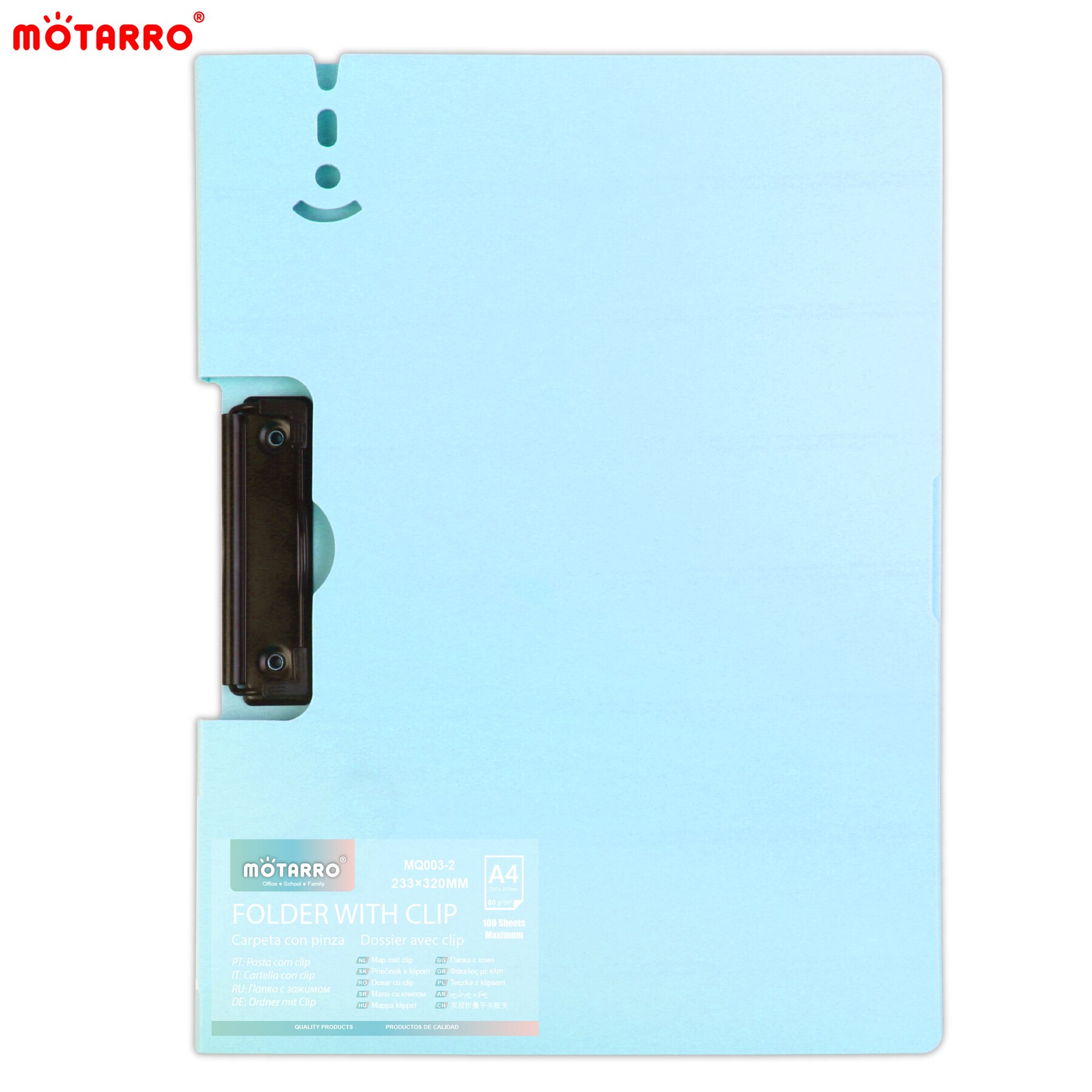 MOTARRO A4 Foamed PP Double Folded Flat Head Flat Plate with Morandi Color Scheme Pink Blue Green Folder for School Office. 