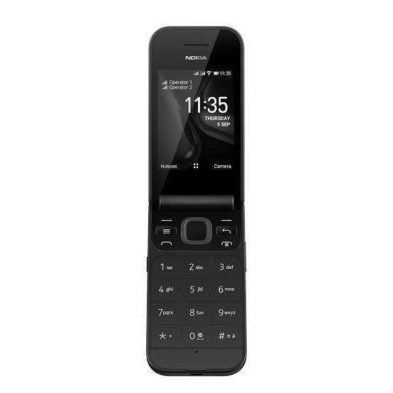 NOKIA 2720 FLIP DUAL DISPLAY Dual Sim Black Colour. 