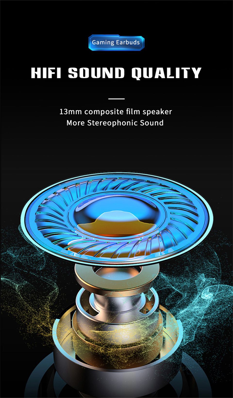 X15 TWS Wireless Earphone 5.3 bluetooth Headphone 65ms Low Latency Earbud Esport Gaming Headset Gamer With Microphone For Mobile. 