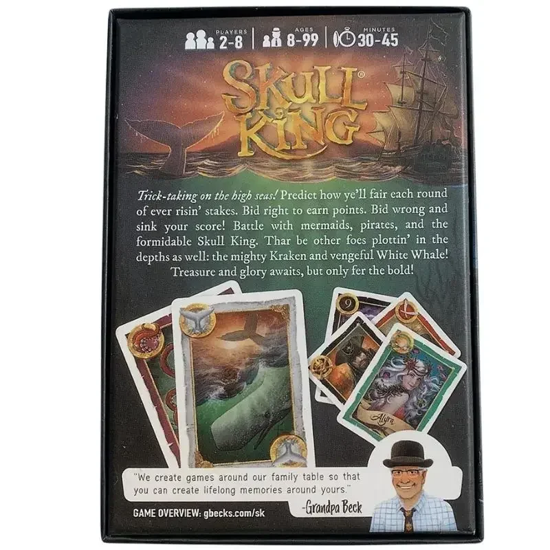 New English version Skull King Ultimate pirate game Hide your Kingdom creator card board game. 