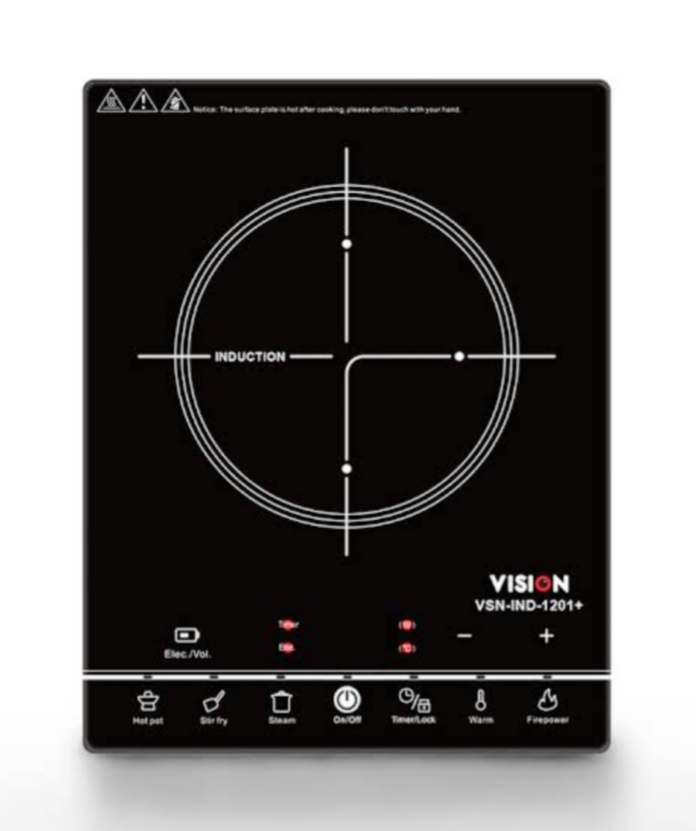 VISION INDUCTION COOKER VSN-XI-1201 with Free Fry Pan. 