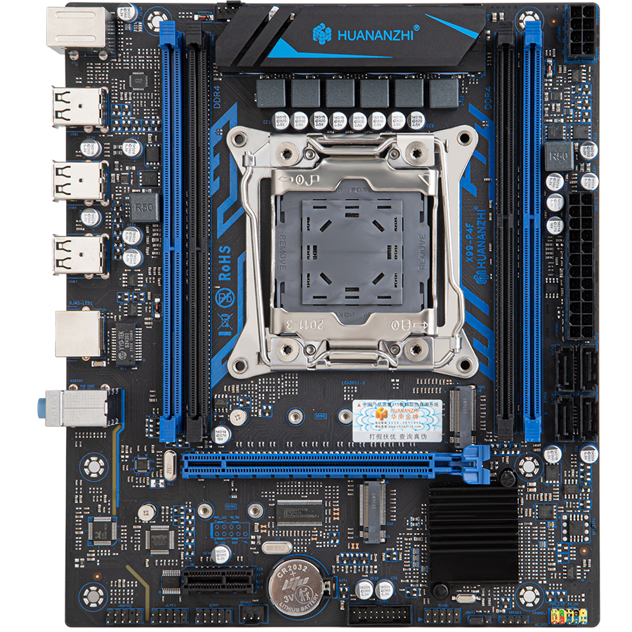 HUANANZHI X99 P4F LGA 2011-3 XEON X99 Motherboard with Intel E5 2650 V4 Support DDR4 NON-ECC memory combo kit set NVME SATA. 
