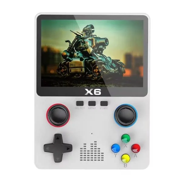 X6 Handheld Game Console 3.5 Inch Screen 32GB Portable Retro Classic Handheld Game Player Dual Joystick 11 Simulators for Kids
