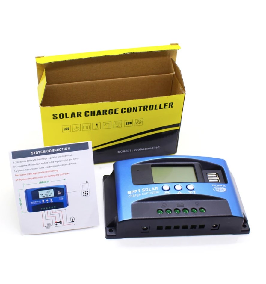 MPPT 30A 40A 50A 60A 100A Solar Charge Controller 12V/24V Solar Panel Battery Regulator Charge Controller Dual USB 5V2A Home use. 