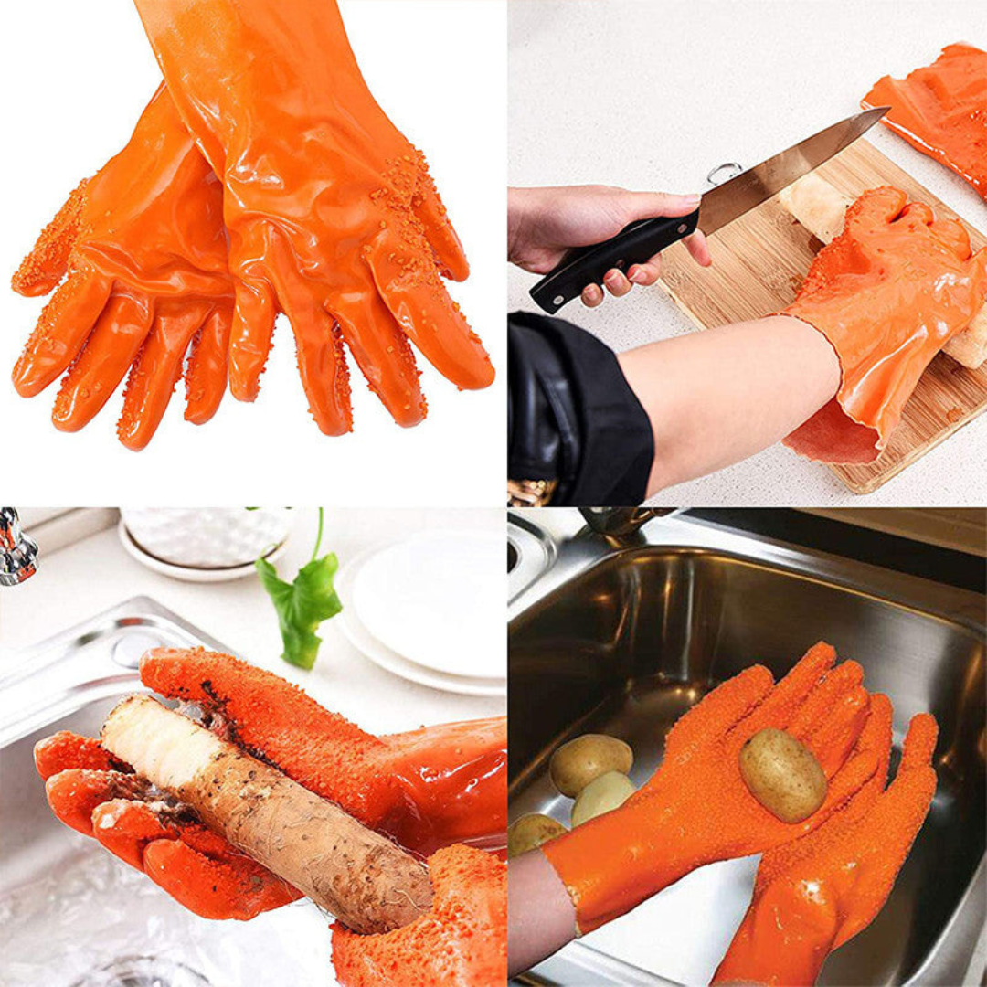 special gloves for peeling potatoes, you will quickly and easily clean vegetables, without damaging the skin of your hands and making it dry and rough.. 