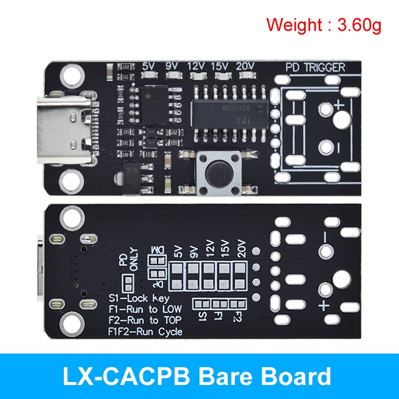 DIYTZT 100W 5A USB-C Fast Charge Trigger Module PD/QC Decoy Board Fast Charge USB Type-c PD 2.0 3.0 Power Delivery Boost Module. 